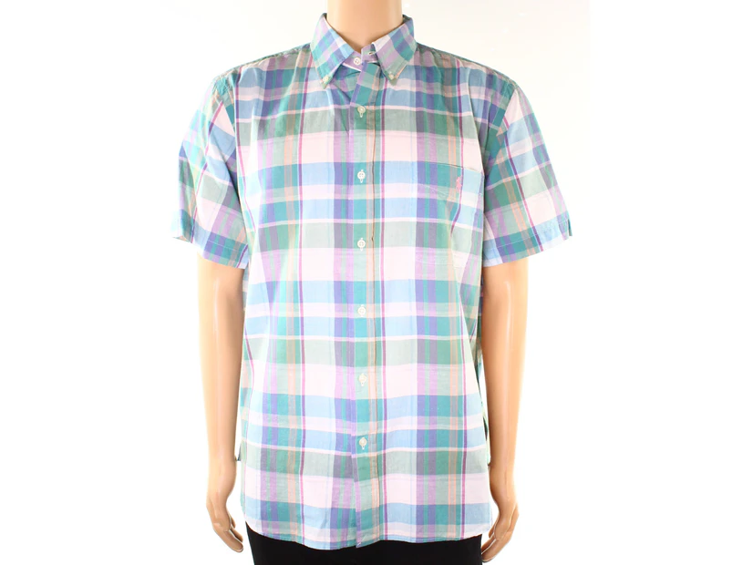 Ralph Lauren Green Mens US Size Small S Plaid Button Down Shirt