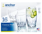Anchor Hocking 16-Piece Central Park Drink Set