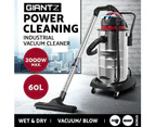 Giantz 60L Wet & Dry Vacuum Cleaner and Blower Industrial Grade Bagless Drywall