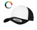 Flexfit FOAM Trucker Snapback Cuved Cap - One Size - Black/White