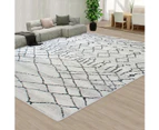 200x140cm Black Grey Style Pattern Floor Area Art Rug Carpet