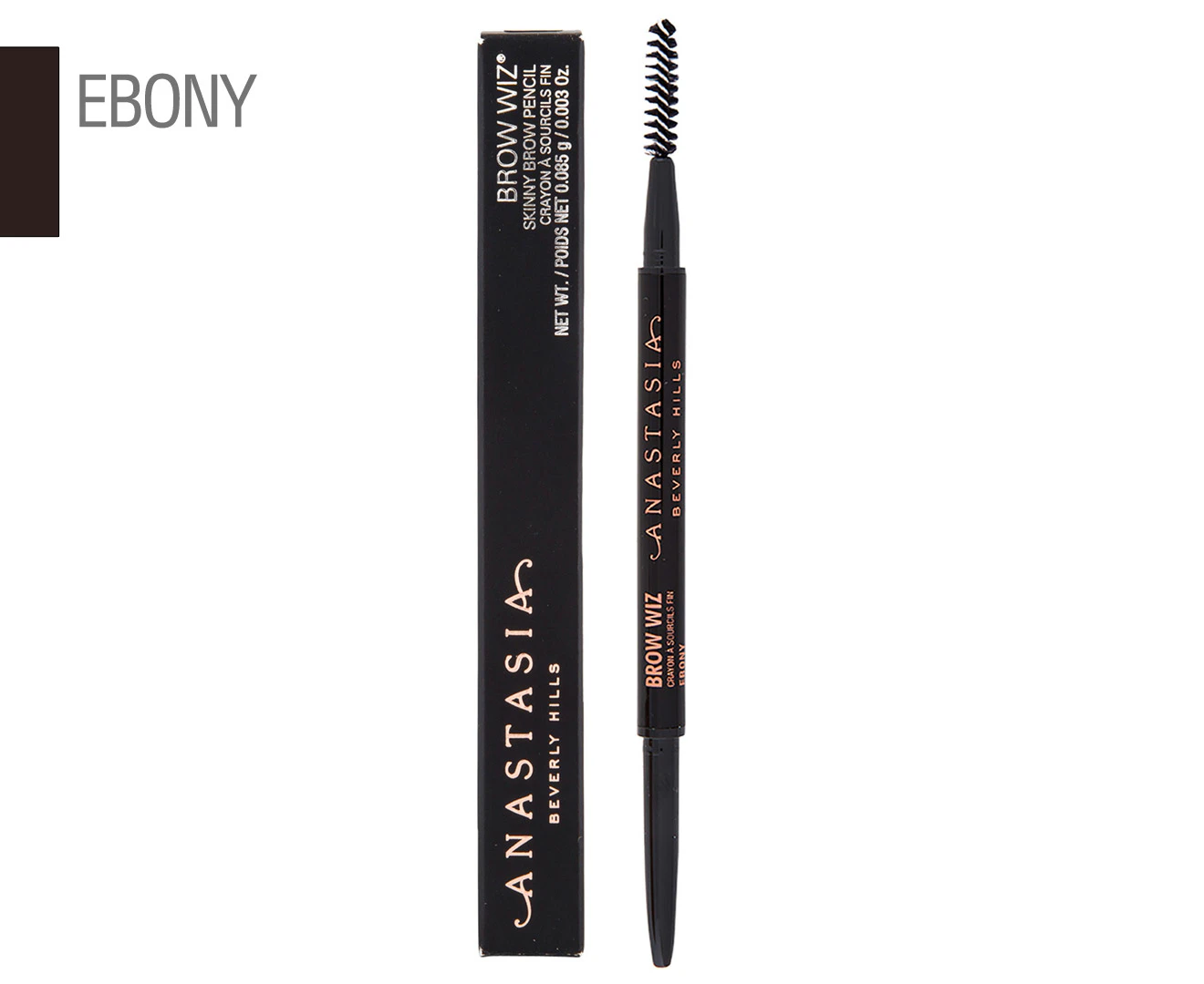 Anastasia Beverly Hills Brow Wiz Skinny Brow Pencil  # Ebony 0.085g/0.003oz