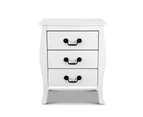 Bedside Tables Drawers Side Table Nightstand White Cabinet French Lamp