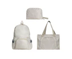 Fold Travel Bag Backpack - White