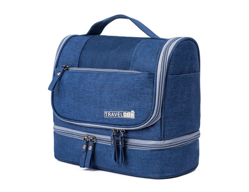 Waterproof Hanging Travel Cosmetic Bag Organizer/Toiletry Bag - Blue