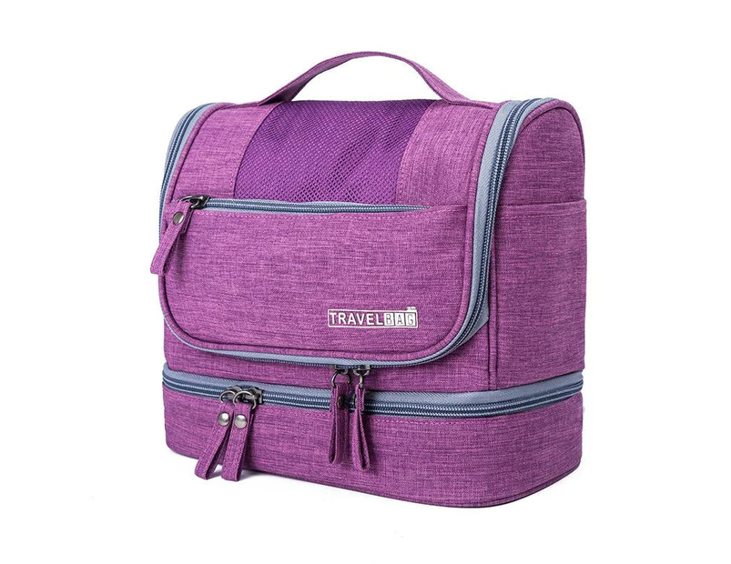 Waterproof Hanging Travel Cosmetic Bag Organizer/Toiletry Bag - Purple
