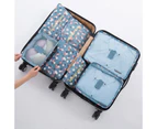 Waterproof Travel Storage Bag - Blue , 6 Set