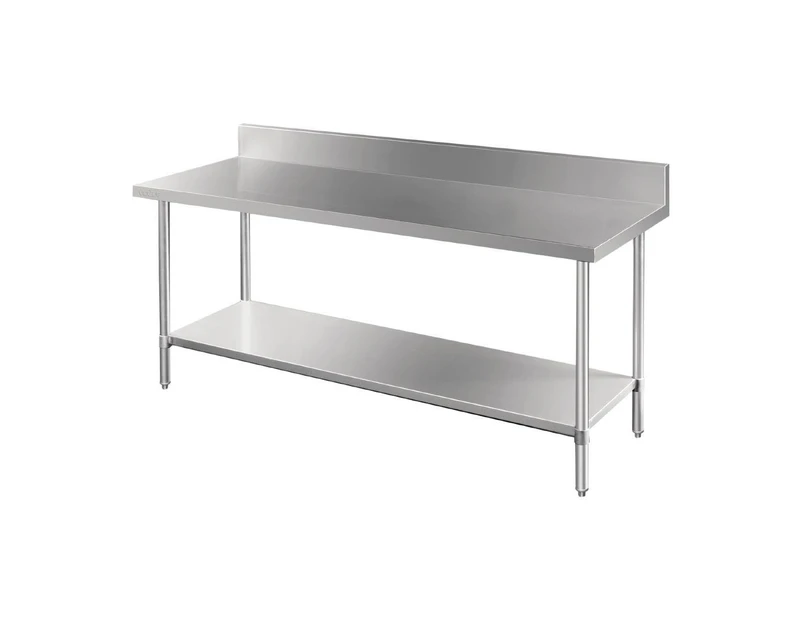 Vogue Premium Stainless Steel Table with Splashback 1800mm