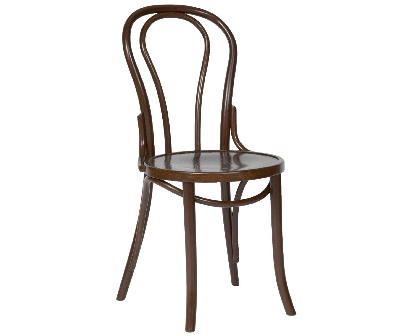 Fameg Bentwood Bistro Side Chairs H 460mm - Walnut Finish - Pack of 2