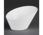Olympia Whiteware Oval Sloping Bowls - Pack Quantity: 4 - 90(H)133(W)X154(L)Mm