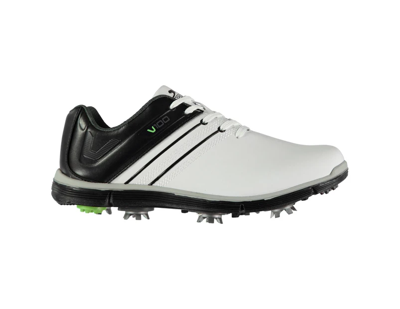 Slazenger Mens V100 Golf Shoes Spiked Lace Up Comfortable Fit - White