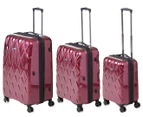 Antler Avanti CX 3-Piece 4W Expanding Hardcase Luggage/Suitcase Set - Burgundy