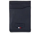 Tommy Hilfiger Wide Magnetic Front Pocket Wallet & Valet - Navy 