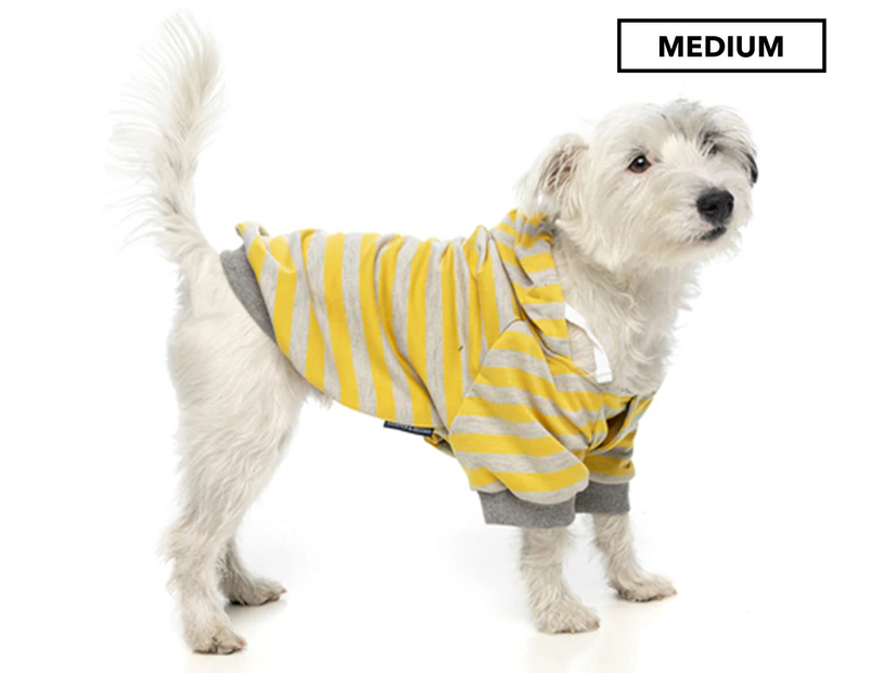 Harper & Hound Medium Striped Hoodie - Yellow/Grey