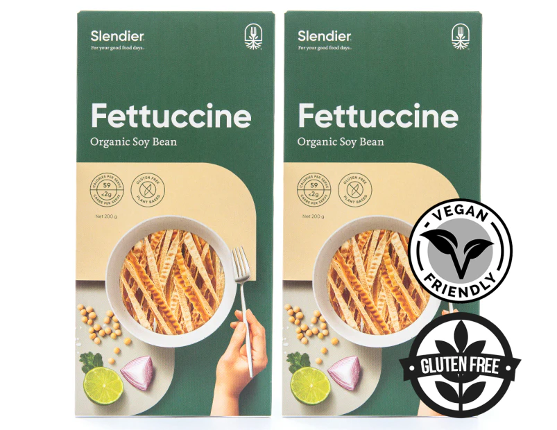 2 x Slendier Soybean Organic Fettuccine 200g