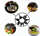 Catzon 10 Piece Cooking Utensils Silicone Kitchen Utensils Set, Non-toxic Hygienic Safety Heat Resistant(Black)
