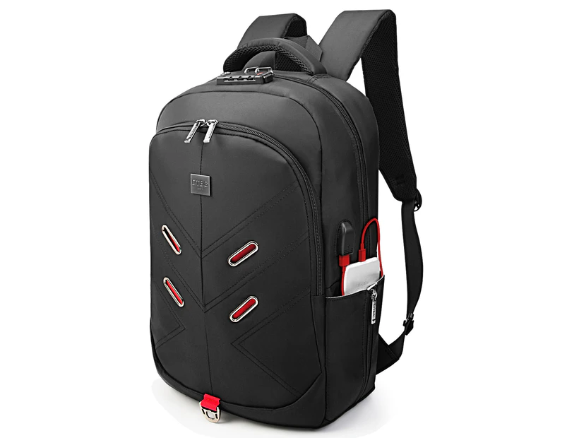 Konpad 17.3 Inch Waterproof Laptop Backpack-Black