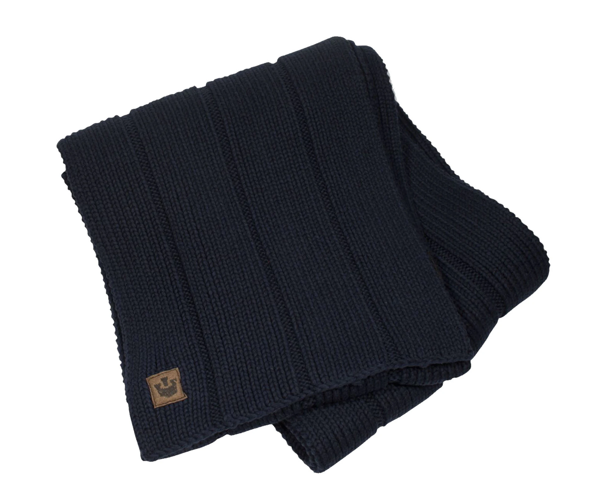 Goorin Brothers Aegan Sea Scarf Warm Winter 100% COTTON Authentic Rib Knit - Navy