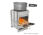 Folding Stainless Steel Backpacking Wood Burning Stove for Camping Cooking