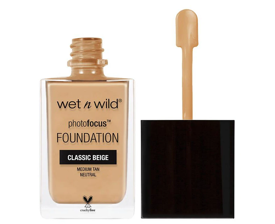 wet n wild, PhotoFocus, Foundation, Matte, Classic Beige, 1 fl oz (30 ml)