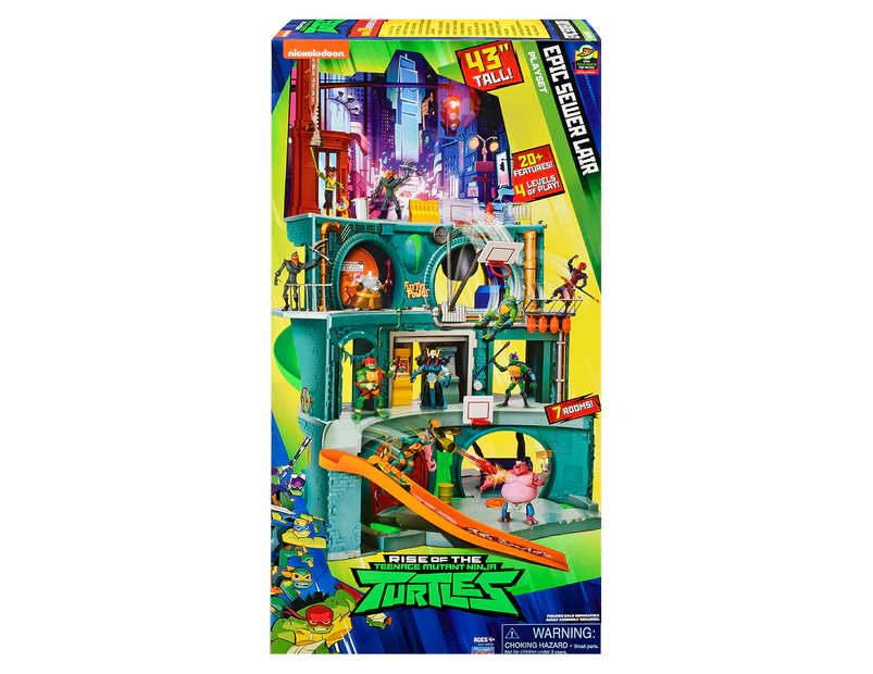 Rise Of The Teenage Mutant Ninja Turtles 43" Lair Playset 