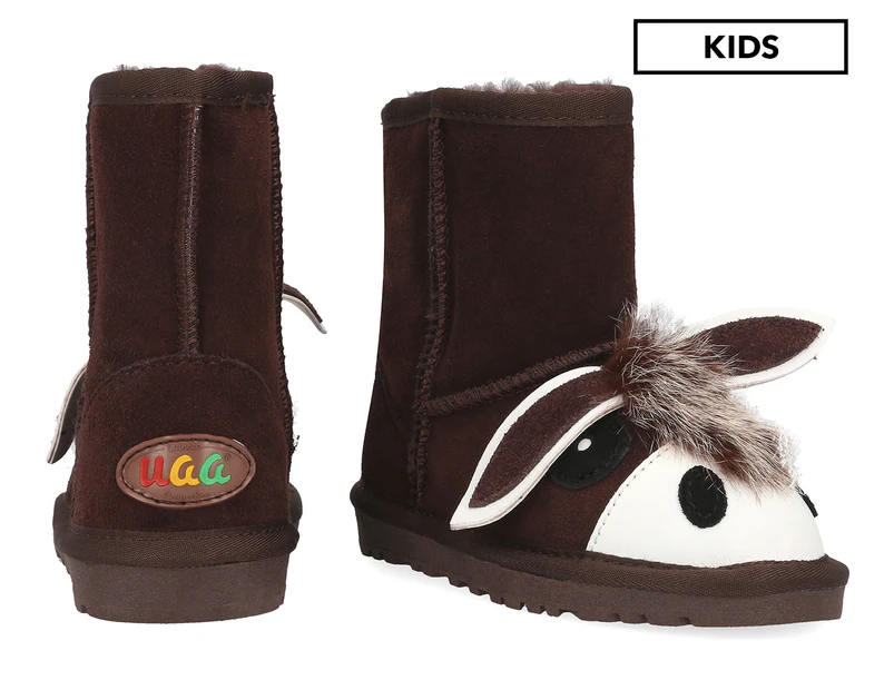 Bluestar Kids' Premium Australian Sheepskin Donkey Ugg Boot - Chocolate