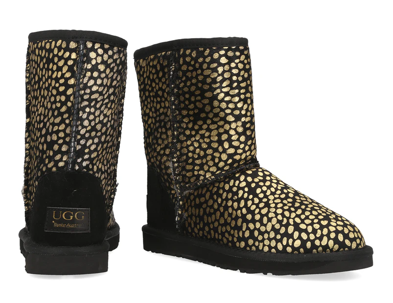 Bluestar Women's Premium Australian Sheepskin 3/4 Ugg Boot - Leopard