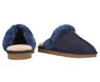 Bluestar Women's Premium Australian Sheepskin Ugg Slippers - Navy