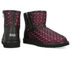 Bluestar Women's Premium Australian Sheepskin Zip Ugg Boot - Hot Pink