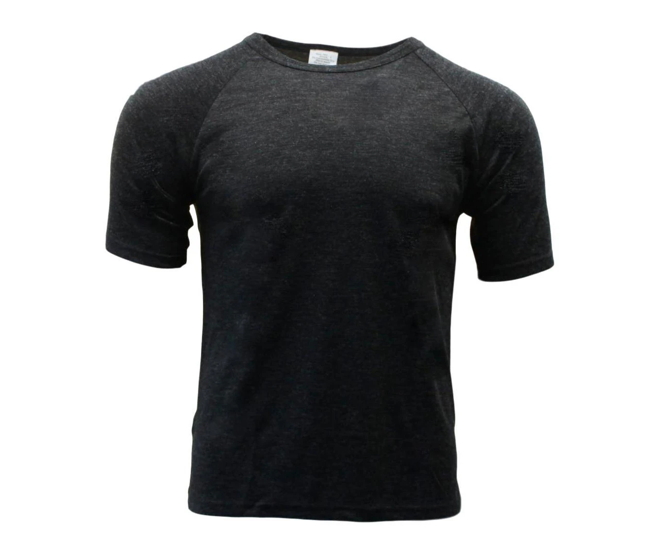 Mens Merino Wool Short Sleeve Thermal Top - Men's Short Sleeve - Black