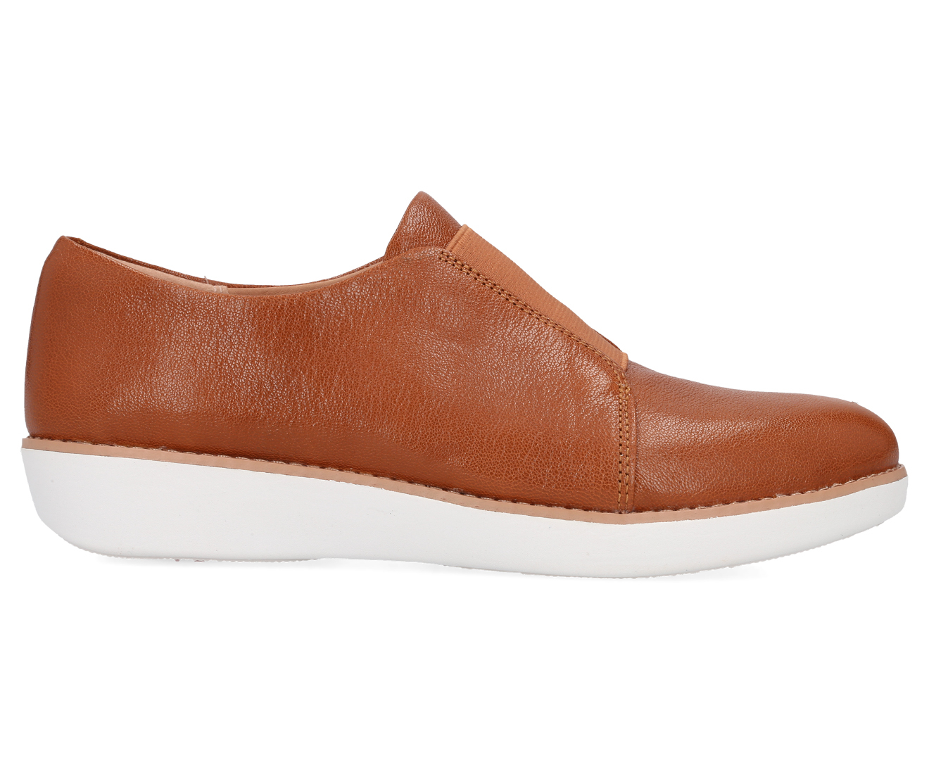 leather laceless shoes
