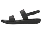 FitFlop Women's Barra Back-Strap Leather Sandal - Black