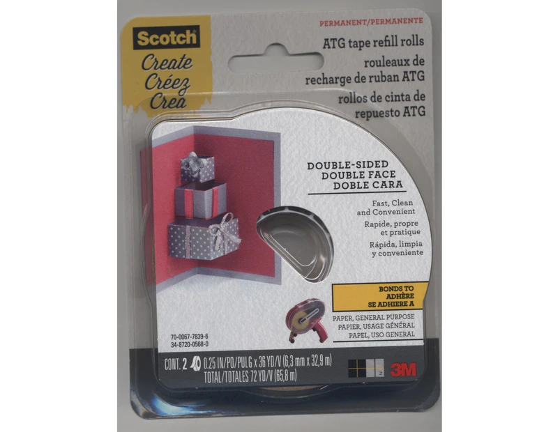 Scotch Advanced Tape Glider General Purpose Refills 2/Pkg