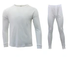 2pc set Mens Merino Wool Top Pants Thermal Leggings Long Johns Underwear - Men's Set - Beige