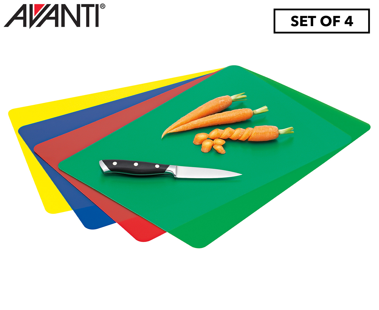 Chop Chop Flexible 4-Piece Plastic Cutting Board Set & Reviews