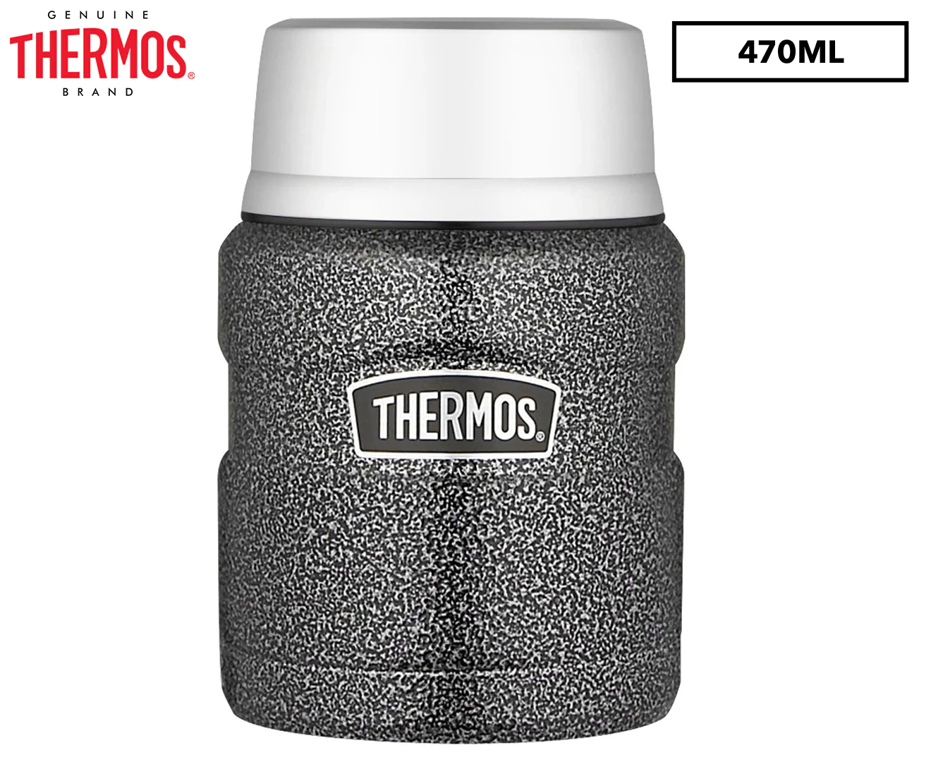 Thermos Stainless King Vacuum Insulated Durable Food Jar Hammertone 470ml