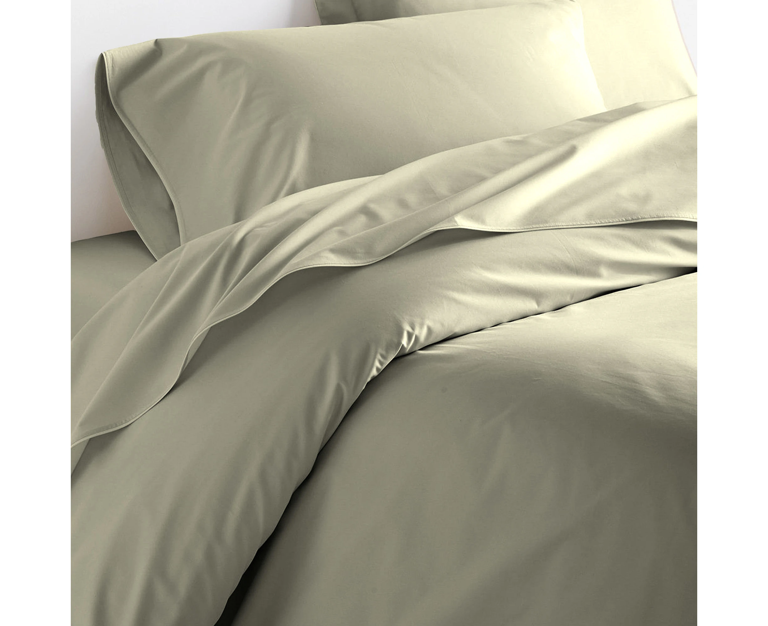 Balmain 1000 Thread Count Hotel Grade Bamboo Cotton Quilt Cover Pillowcases Set - Queen - Dove