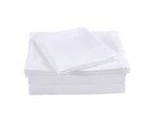 Balmain 1000 Thread Count Hotel Grade Bamboo Cotton Quilt Cover Pillowcases Set - Queen - White