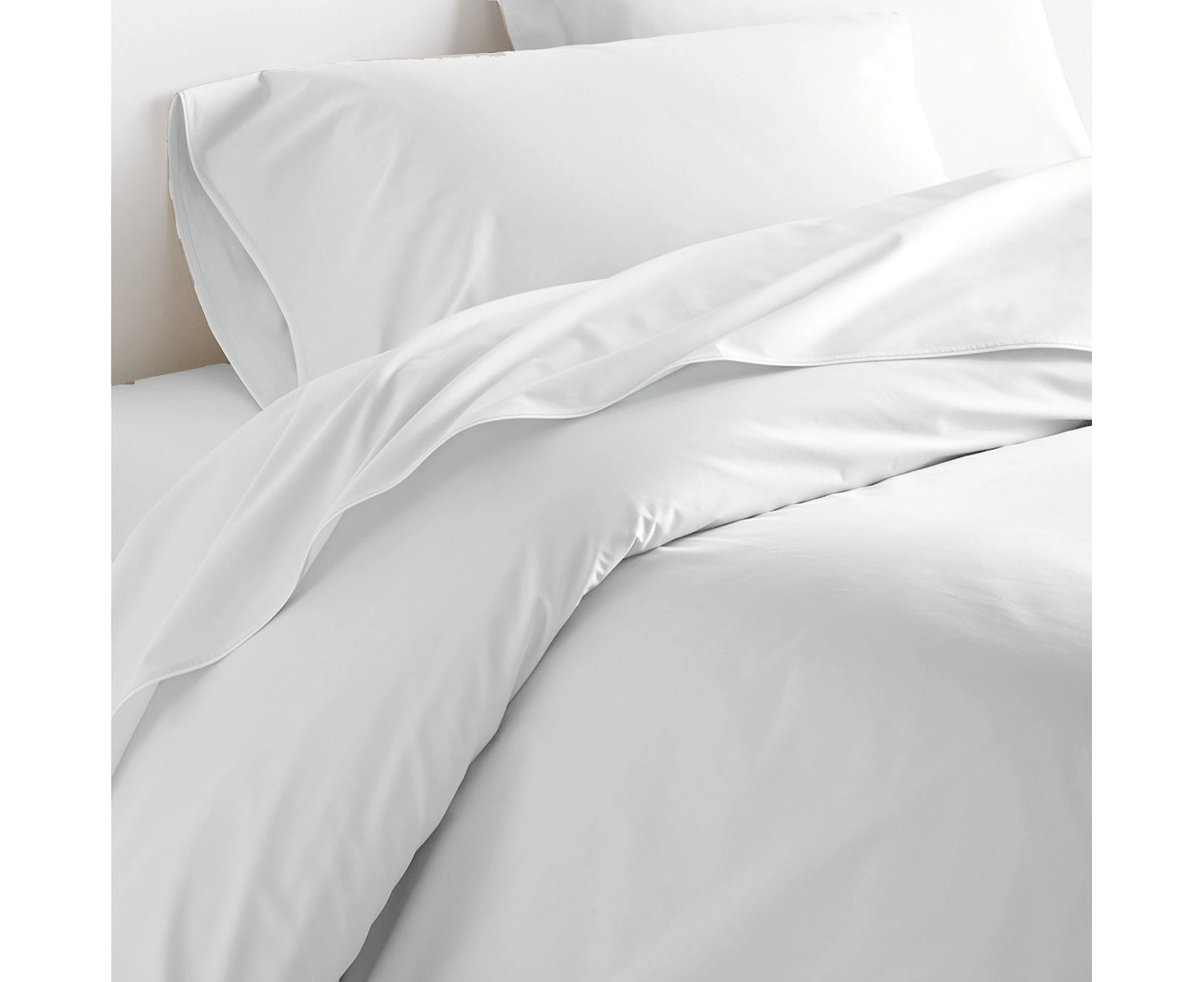 Balmain 1000 Thread Count Hotel Grade Bamboo Cotton Quilt Cover Pillowcases Set - King - White