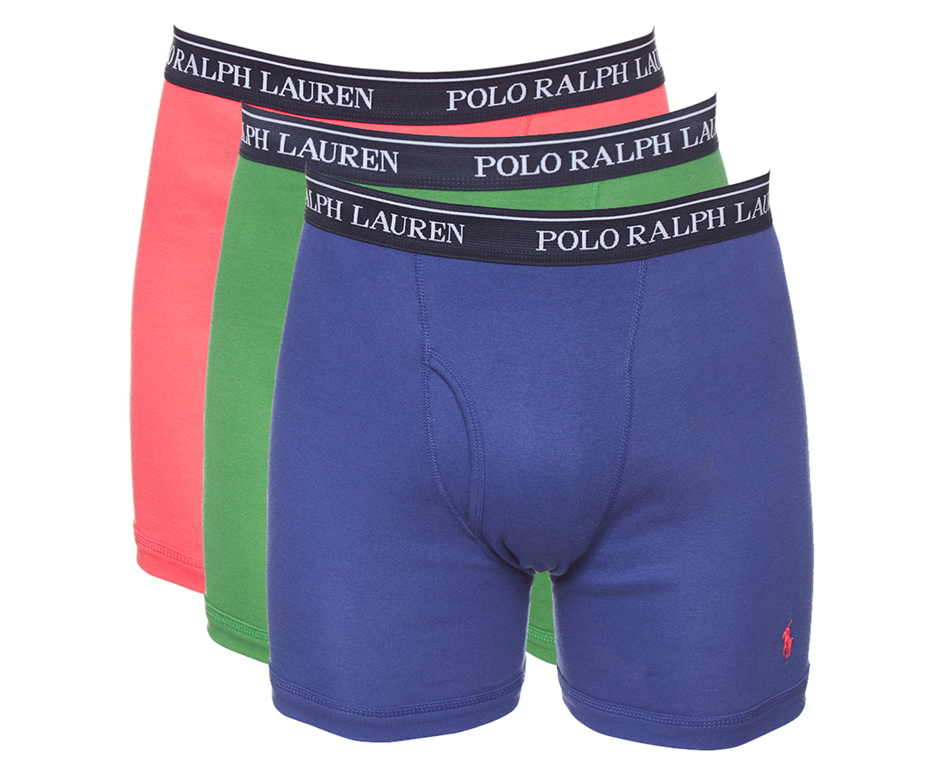 Polo Ralph Lauren Men's Boxer Brief 3-Pack - Coral/Multi