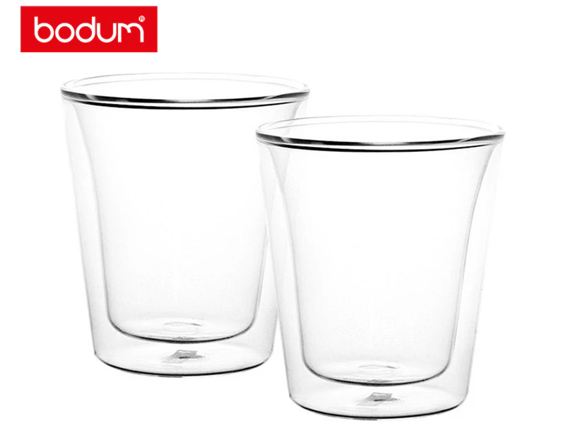 Set of 2 Bodum 200mL Canteen Double Wall Glasses