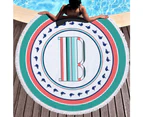 Creative Letter "B" on Multipurpose Quick Dry Sand Proof Round Beach Towel 40010-2