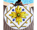 Creative Hand Drawing on Multipurpose Quick Dry Sand Proof Round Beach Towel 40006-20
