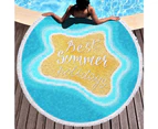 "Best Summer Holidays" on Multipurpose Quick Dry Sand Proof Round Beach Towel 40009-26