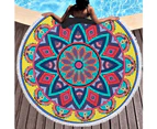 Classic Colored Kaleidoscope on Multipurpose Quick Dry Sand Proof Round Beach Towel 40001-16