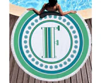 Creative Letter "F" on Multipurpose Quick Dry Sand Proof Round Beach Towel 40010-13