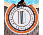 Creative Letter "D" on Multipurpose Quick Dry Sand Proof Round Beach Towel 40010-8