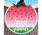 "Sweet Summer" on Multipurpose Quick Dry Sand Proof Round Beach Towel 40016-7