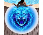 A Lion on Multipurpose Quick Dry Sand Proof Round Beach Towel 40013-2