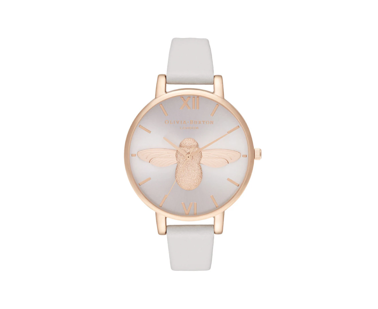 Olivia Burton Beige Synthetic Leather Watch